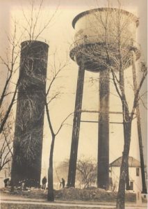 Second tower erected before demolishing original water tower.